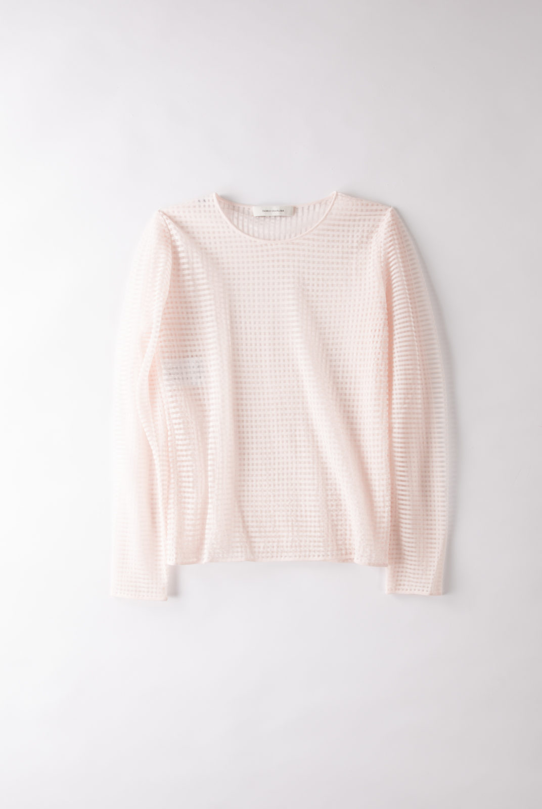 pull, transparent, rose, petits carreaux, graphique, Cédric Charlier