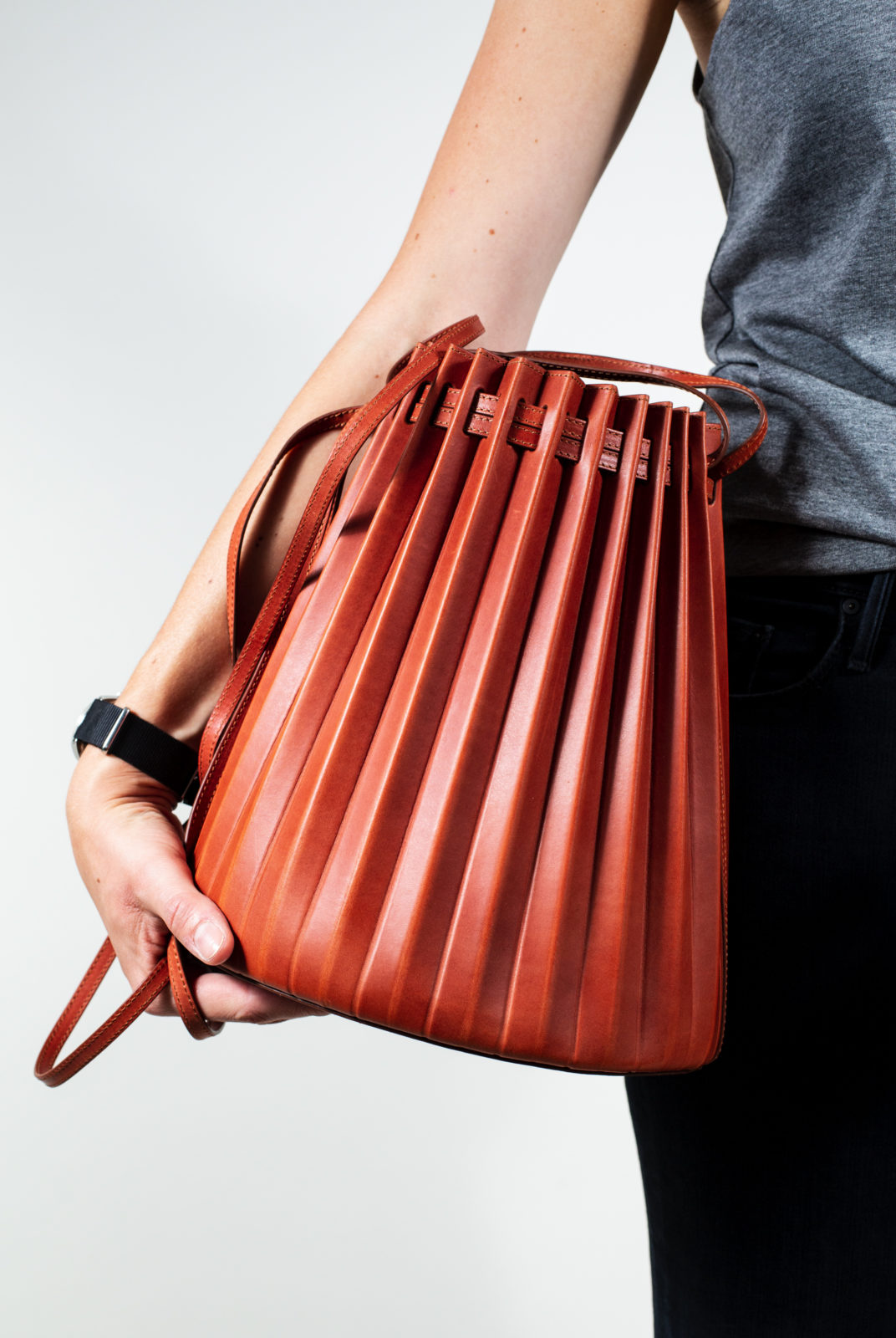 Mansur Gavriel Pleated Leather Tote